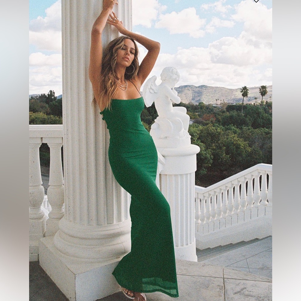 Maxi Dress Green, Princess Polly Malvern Maxi Dress Green